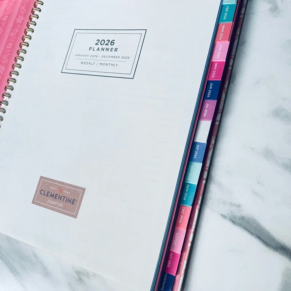 NEW Clementine Large Pink Floral 2026 Planner